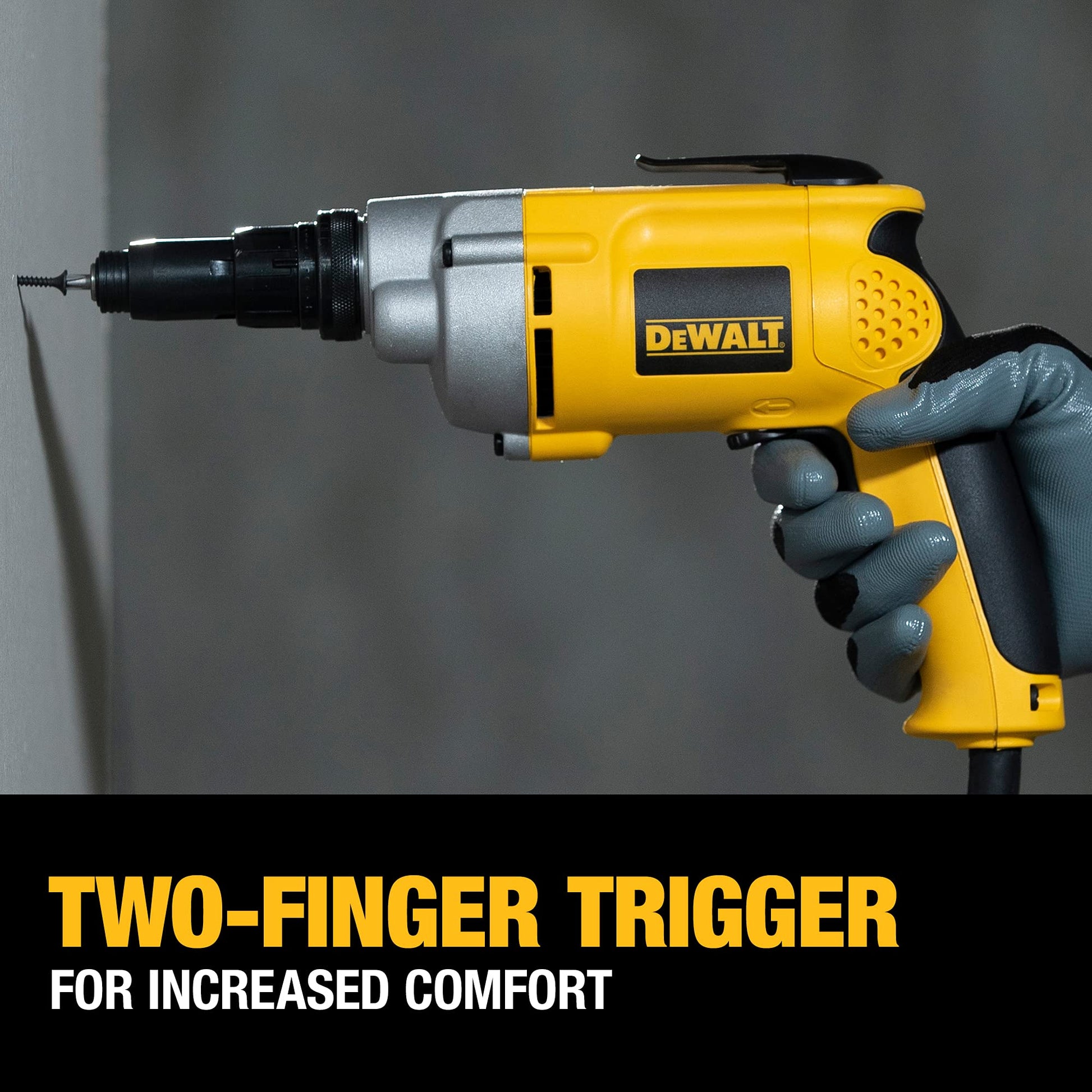 DEWALT Drywall Screw Gun, 6.5-Amp (DW268), Yellow - WoodArtSupply