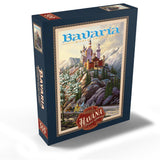 MyPuzzle Neuschwanstein Castle, Germany - Whispers of Winter's Fantasy, Vintage Travel Poster - Premium 500 Piece Jigsaw Puzzle for Adults MyPuzzle.com