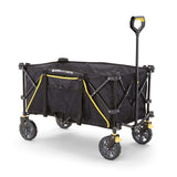 Gorilla Carts Foldable Wagon, Heavy Duty Collapsible Cart with Wheels, 7 Cu Ft, Black Gorilla Carts