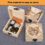 GNIEMCKIN 10 Pack Wooden Box, Unfinished Unpainted Wood Boxes for Crafts, DIY Projects, and Jewelry Storage (4.7x4.7x3.15 inch) GNIEMCKIN