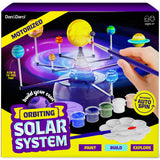 Dan&Darci 360° Orbiting Solar System for Kids - Paint & Build Model Kit - Arts and Crafts for Kid Ages 8-12, 4-6, 4-8, 6-8 - Space Toys 8-10 - Science Astronomy Gifts - Painting Craft Kits for Boys Dan&Darci
