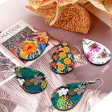 Duufin 120 Pcs Sublimation Earring Blanks with Earring Hooks and Jump Rings Sublimation Blanks Products Unfinished MDF Teardrop Earrings Blanks for Sublimation Women Halloween Christmas DIY Duufin