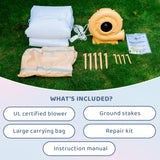 Bounceland Party Castle Daydreamer Cloud Bounce House, 16.4 ft L x 13.1 ft W x 9.3 ft H, Basketball Hoop, UL Strong Blower Included, Trendy Pastel Color, Fun Slide & Bounce Area, Castle Theme for Kids Bounceland