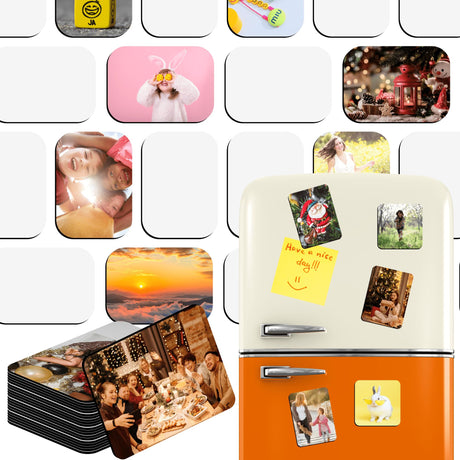 20pcs Sublimation Magnets Blanks, 3 x 4 Inch Personalized Fridge Magnet Sublimation Refrigerator Printing Blank Bulk for Kitchen Office Decorative Qomork