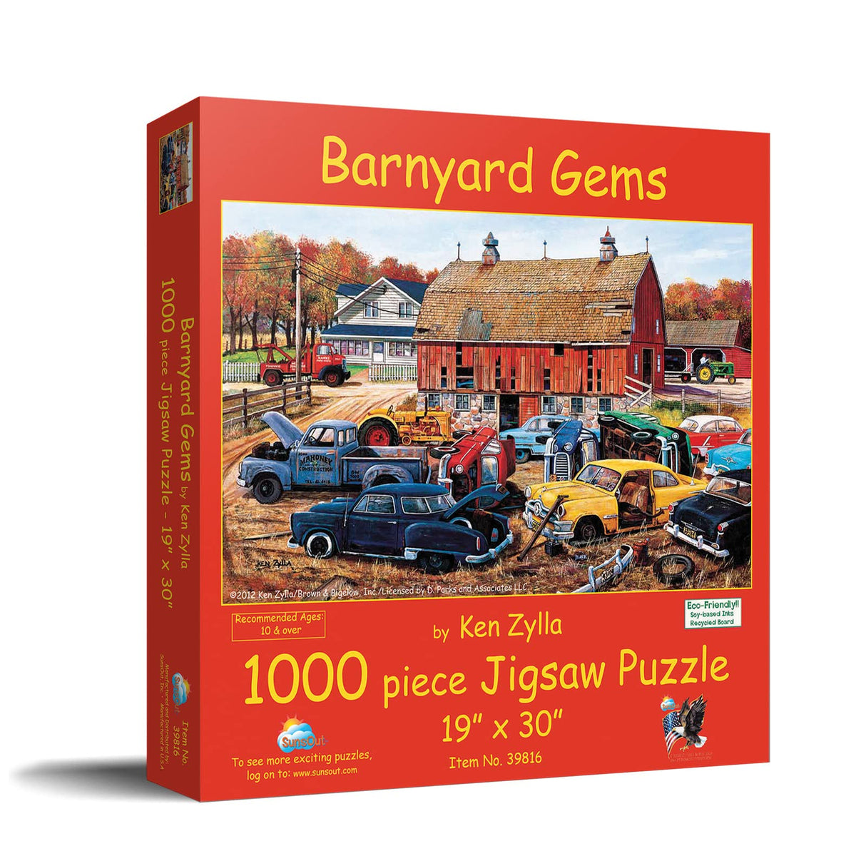 SUNSOUT INC - Barnyard Gems - 1000 pc Jigsaw Puzzle by Artist: Ken Zylla - Finished Size 19" x 30" - MPN# 39816 SunsOut