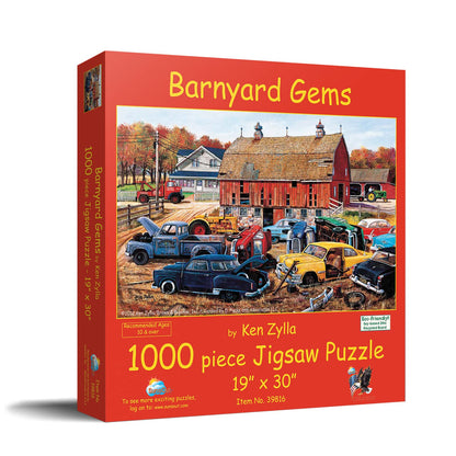 SUNSOUT INC - Barnyard Gems - 1000 pc Jigsaw Puzzle by Artist: Ken Zylla - Finished Size 19" x 30" - MPN# 39816