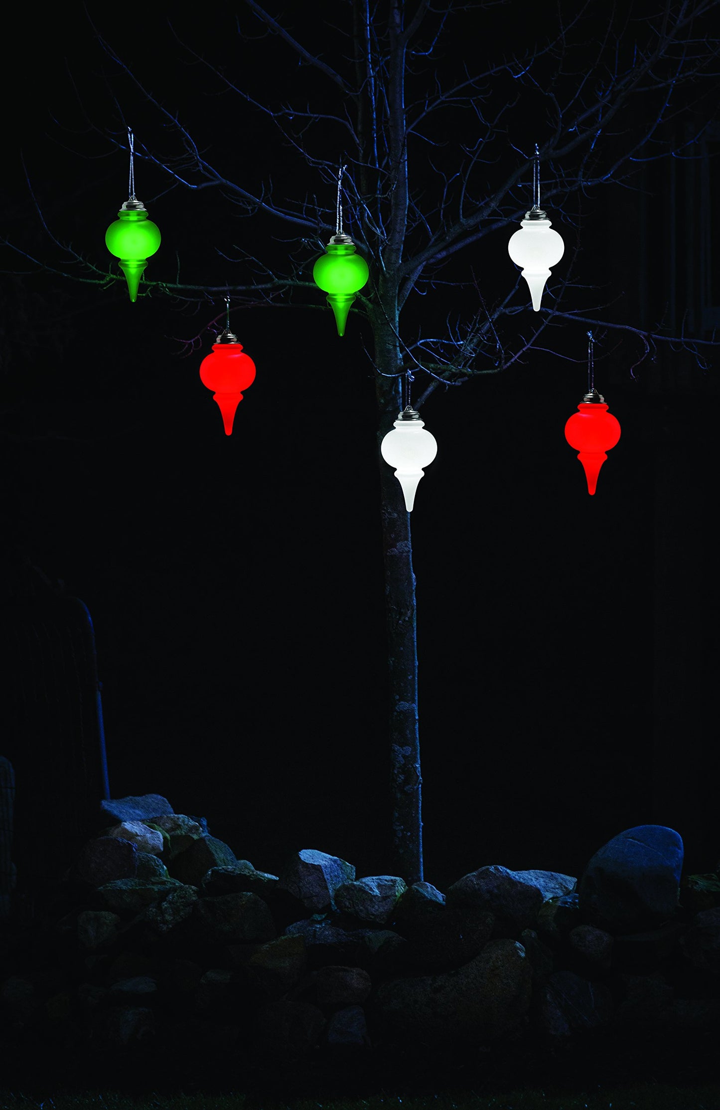 Xodus Innovations WP660 Battery Powered Hanging Decorative Outdoor Pulsing 8" Finial Light with Sensor Turns-On At Dark, Green