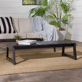 Walker Edison Modern Solid Wood Slat-Top Outdoor Coffee Table Walker Edison