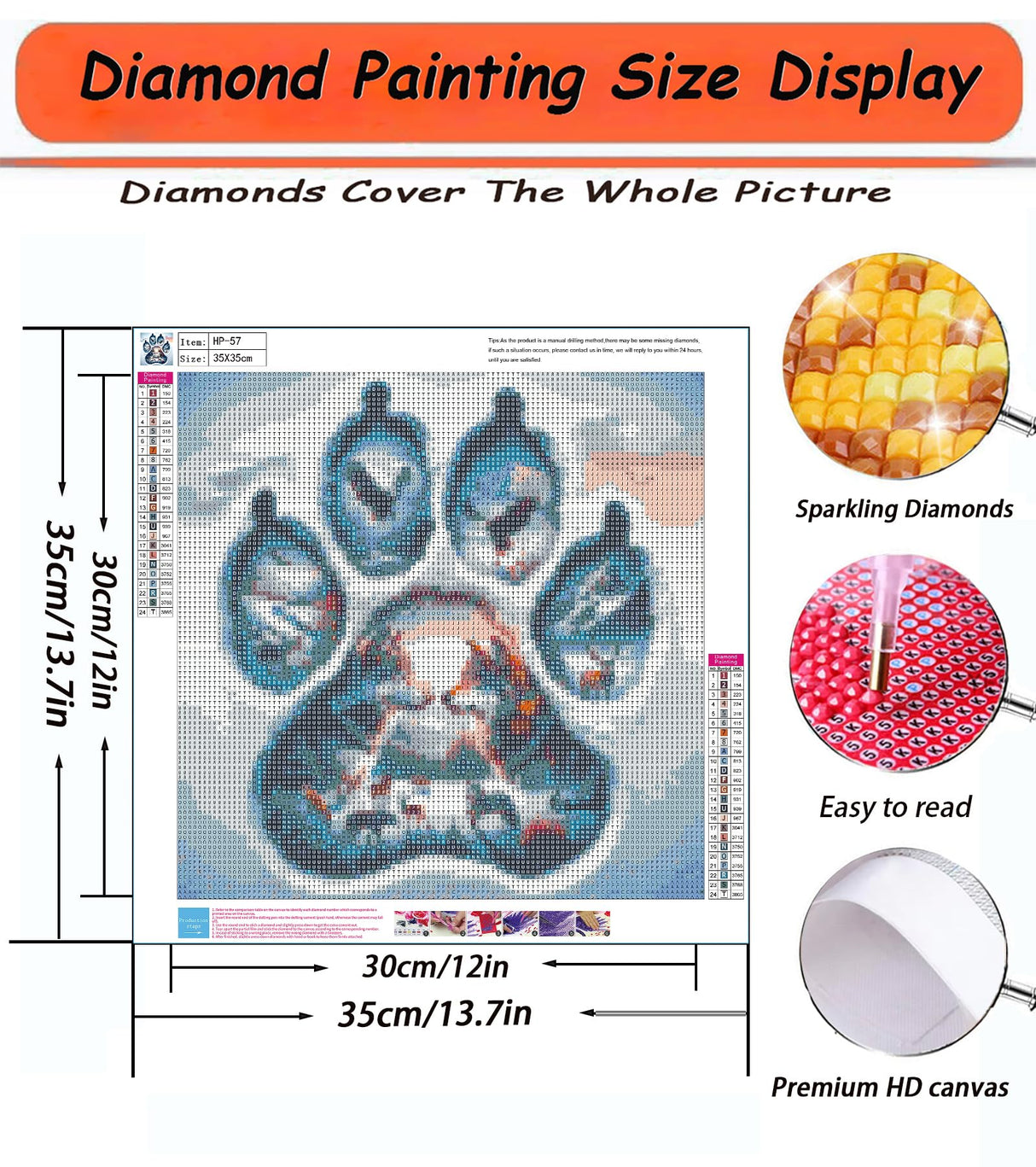 APTDYIGL 5D Winter Wolf Diamond Painting Kits for Adults Beginner,DIY Animal Diamond Art Kits for Adults,Round Full Drill Diamond Dots with Gem Art Kits,Home Wall Decor 13.7X13.7inch APTDYIGL