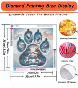 APTDYIGL 5D Winter Wolf Diamond Painting Kits for Adults Beginner,DIY Animal Diamond Art Kits for Adults,Round Full Drill Diamond Dots with Gem Art Kits,Home Wall Decor 13.7X13.7inch APTDYIGL
