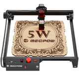 Mecpow X3 Laser Engraver, 5W(5000mW output) Laser Cutter, 60W Laser Engraving Cutting Machine, Laser Engraver for Wood and Metal w/Emergency Stop, Flame & Gyro Detection, 16.0 x 15.7" Mecpow