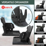 BARVA Adaptive Wood Gun Rack 2 Phone Docking Charging Station Gifts for Men Dad Birthday Ideas Nightstand Organizer Charging Dock Watch Charging Stand Wallet Key Gadget Device Bedroom Bedside Holder BarvA