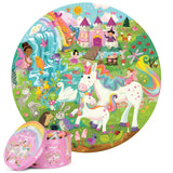 Unicorn Jigsaw Puzzle for Kids Ages 5-8 - 150 Piece Round Unicorn Kids Puzzles - Princess Puzzle with Fairies and Animals Made with 100% Recycled Card by boppi boppi