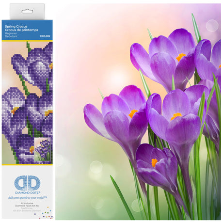 DIAMOND DOTZ Spring Crocus Diamond Painting Kits for Adults - Diamond Art Kits a Relaxing Creative Craft Kit with Dotz Gems 13x9 DIAMOND DOTZ