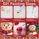 Christmas Paint by Numbers for Adult,Snowman Paint by Numbers Kit for Adults Beginners, DIY Acrylic Painting on Canvas for Home Wall Art Decor 16x20 Inch Mandun