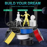 PLA 3D Printer Filament Bundle, 1.75mm 3D Printer Filament, Acurracy +/- 0.02mm, 250gX5 Spools, 1.25 Kg in Total, 5 Colors 3D Printer Filament Pack, No Clogging&Bubble, Fit for 3D Pen and FDM Printer LIZIHAO