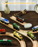SainSmart Jr. Wooden Train Set Accessories, Magnetic Toy Car Set (10 PCS), Compatible with All Major Brands, Gift for Toddlers, Boys, and Girls Aged 3+ SainSmart Jr.