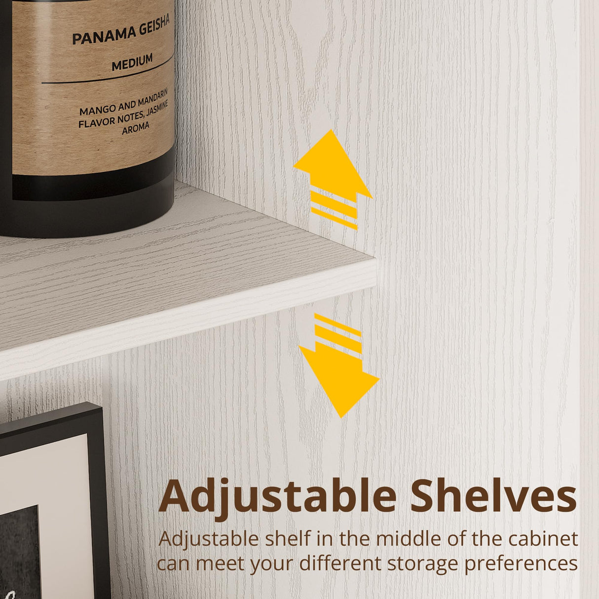 IRONCK Farmhouse Kitchen Pantry Cabinet, Tall Storage Cabinet with 6 Hanging Shelves and Adjustable Shelves, Freestanding Cupboard with Barn Doors for Kitchen, Dining Room， White/Walnut IRONCK