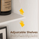 IRONCK Farmhouse Kitchen Pantry Cabinet, Tall Storage Cabinet with 6 Hanging Shelves and Adjustable Shelves, Freestanding Cupboard with Barn Doors for Kitchen, Dining Room， White/Walnut IRONCK