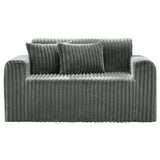 Hobestluk Couch Sofa 2-Seater Foam Sofa Loveseat for Small Spaces Comfy Sofas with Removable Cover Furry Couch with Pillows for Living Room, Bedroom, Apartment, Office (Grey, Loveseat) Hobestluk