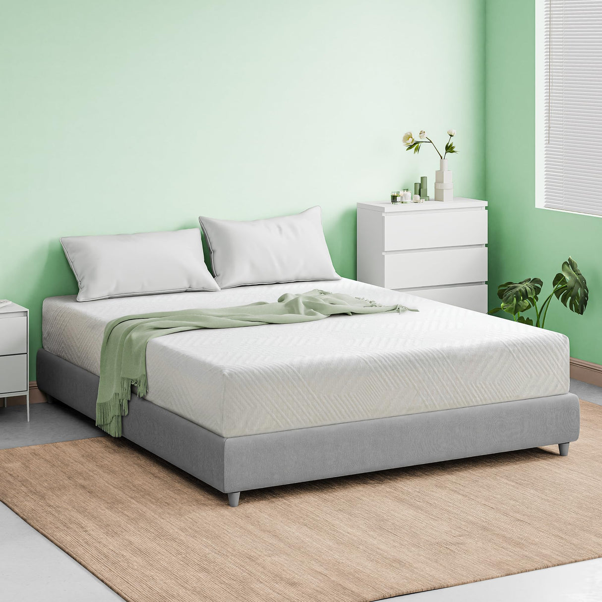 Emerspring 6" Twin Cooling Gel Memory Foam Mattress with Removable Washable Cover, Medium Firm, Bed in a Box, CertiPUR-US Certified, Made in USA, Apartment Essential Emerspring