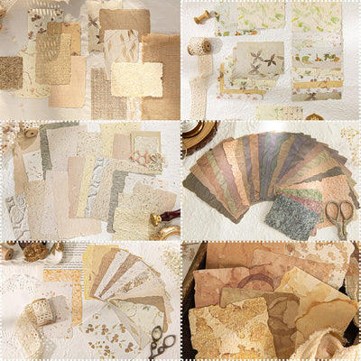 168Pcs Scrapbook Supplies Kit - Textured & Rice Paper for Scrapbooking, Junk Journals, Decoupage, Card Making & Mixed Media Collage