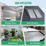 jxgzyy Reflective Insulation Roll Garage Door Insulation Panels Pre-Cut Kit 16 Sheets Double Bubble Reflective Insulation Foam Panels 23.62" X 47.24" for Windows, Garage Door, RV, Roof, Attic, Car jxgzyy