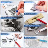 Daerthotk 53 PCS Drawing Kit Sketching Pencil Set, Sketch Pencils Art Supplies with Graphite, Charcoal, Blending Tools, Drawing Pencils for Artists Adults Beginner Family Friends Daerthotk