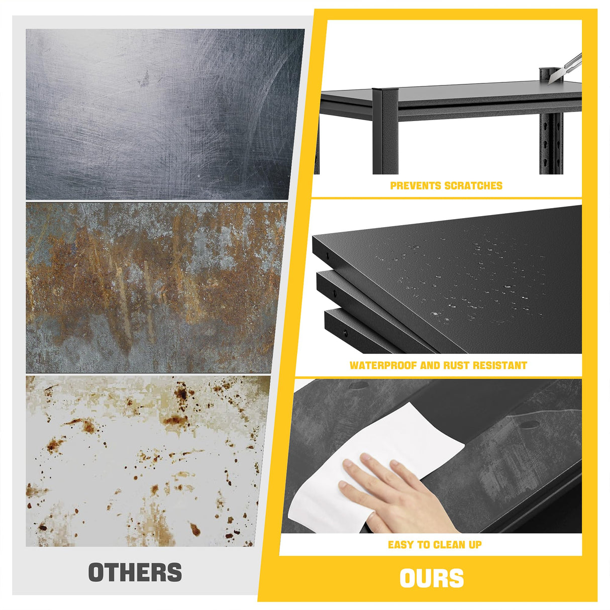 Hzdbhd 78" H 47.2" Wide Garage Shelving, Thickened Heavy Duty Metal Adjustable Shelves, Industrial Storage Rack Hzdbhd