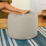 Jaxx Spring Indoor/Outdoor Bean Bag Pouf Ottoman, Sunbrella Flax Jaxx