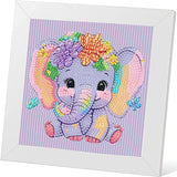 5D Cartoon Diamond Painting Kit for Kids with Frame,DIY Anime Diamond Art Kit for Children Beginner,Cute Full Drill Diamond Dot Big Gem Art Kits,Home Wall Decoration 6X6 inch Acelii