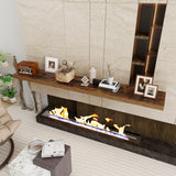 Fun Memories 72 Inch Floating Shelf, 12 Inch Deep Wall Shelf for Fireplace Mantel, Deep Storage Shelves for Home & Office, Wall Shelves with Invisible Bracket, Rustic Brown, Set of 1 Fun Memories