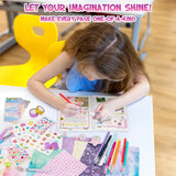 QIYVLOS 2 Pack DIY Journal Kit, Scrapbook Kit Toys for ages 8-13, Birthday Stationary Journaling Supplies Set Arts and Crafts Gifts for Teen Girls Ages 8 9 10 11 12 13 14 Year Old QIYVLOS