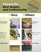 Sunyear Camping Hammock, Portable Single & Double Hammock with Net, 2 Person Hammock Tent with 2 * 10ft Straps, Best for Outdoor Hiking Survival Travel Sunyear