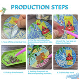 8 PCS Diamond Painting Coasters with Holder, DIY Craft Kit, Tropical Summer Theme, Diamond Painting Kit for Adults, Kids & Beginners Generic