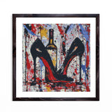 Woman High-Heel Shoes and Wine 5D Diamond Art Painting by Number Kits for Adults DIY Paint with Full Drill Round Diamond Gems Painting Art Craft for Home Wall Decor 13.8x13.8inch(2) WoodArtSupply
