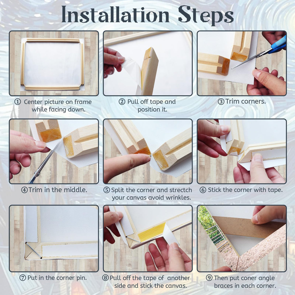 VYPEROCK Canvas Stretcher Bars 24x36 Inch Frame Kit, Available in 25+ size Wood Stretcher Bars for Home and Office, Gallery Wrap Wall Arts Supply for Oil Painting, Poster, Picture & Paint by Numbers VYPEROCK