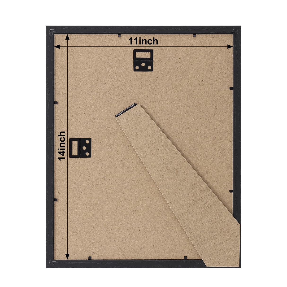 Vittanly 11x14 Picture Frame, Display Pictures 8x10 with Mat or 11x14 without Mat, Photo Frame for Wall or Table Top Display, Black, 1 Pack Vittanly