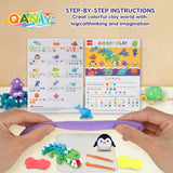 Air Dry Clay for Kids,Modeling Clay Kit,14 Species of Marine Life DIY Molding Clay Art Crafts Set,Ultra Light & Soft,Safe Non-Toxic,Toys Gifts for Age 4 5 6 7 8+ Years Old Boys Girls Kids QANIY