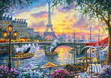 CASTORLAND 500 Piece Jigsaw Puzzle, Tea Time in Paris, France, Colorful Eiffel Tower and Café Puzzle, Paris, Art Puzzle, Adult Puzzles, Castorland B-53018 Castorland