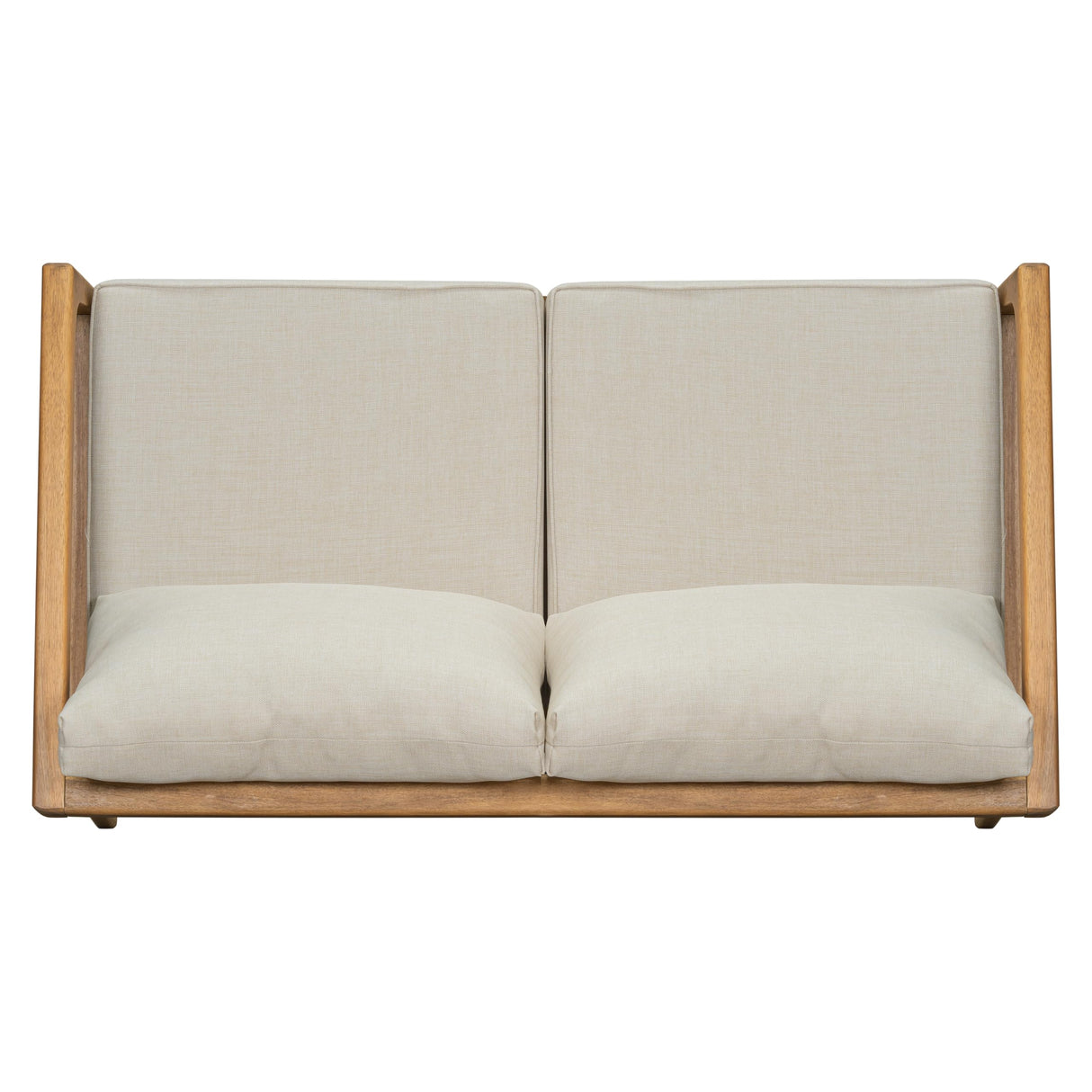 Christopher Knight Home Westin Acacia Wood Patio Loveseat Sofa with Cushion, Outdoor 2-Seater Sofa with Removable Cushions, Patio Furniture Sofa for 2, Teak+Beige Christopher Knight Home