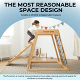 AVDAR Indoor Jungle Gym, 8-in-1 Beechwood Toddler Climber Playset, Wooden Montessori Indoor Playground for Kids, Easy Assembly, Safe & Sustainable AVDAR