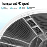 YXPOLYER PC-CF Filament Polycarbonate PC Carbon Fiber Engineering-Grade Filament 1.75mm 1kg with Reusable High-Heat Tolerant Spool yxpolyer