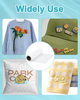 PLANTIONAL Double Sided Iron On Adhesive Film: 11.8 inch x 10 Yards Medium Weight Double-Sided Press-on Patch Heat Melt Fabric Glue Sheet Permanent Fusible Adhesive PLANTIONAL