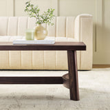 Walker Edison Colt Modern Farmhouse Solid Wood Rectangular Coffee Table, 48 Inch, Espresso Walker Edison