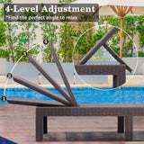 DIMAR GARDEN Outdoor Chaise Lounge,Resin Pool Lounge Chair Waterproof Recliner,Mocha DIMAR GARDEN