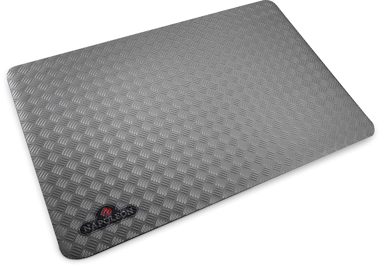 Napoleon BBQ Grill Mat - BBQ Grill Accessory, Safety Product, Non-Slip, Diamond Plate Pattern, Grey, Stylish, Protect your Decking, Fits BBQ Grills Prestige PRO 500 Size and Smaller Napoleon