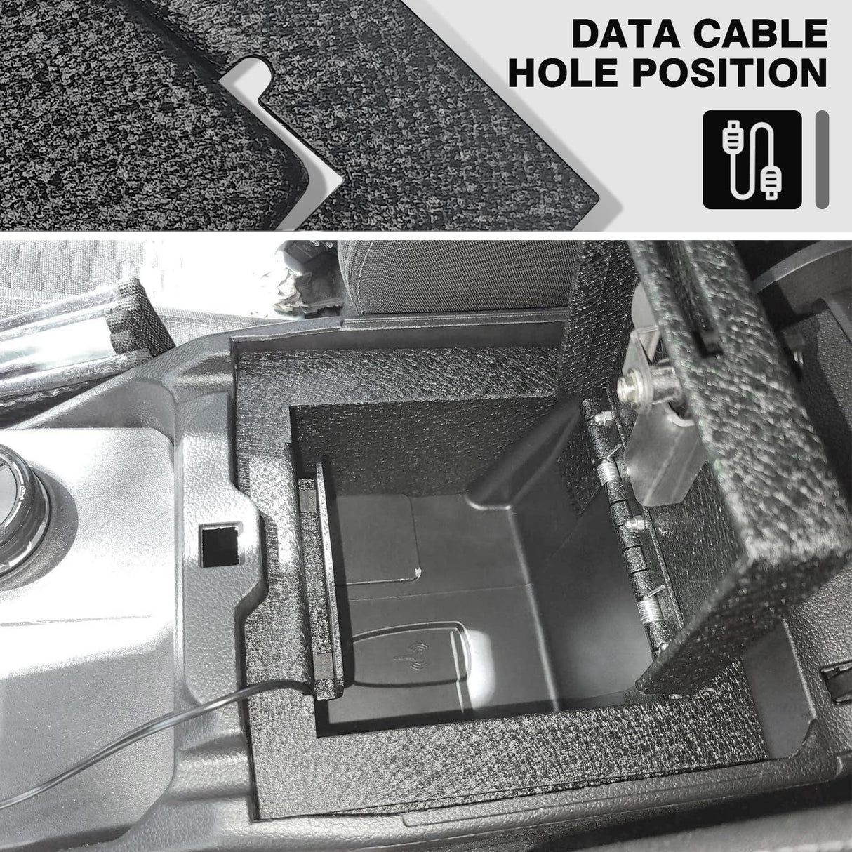 Muslogy Center Console Safe Lockbox Vault Compatible with Ford Ranger 2024 2025 Accessories Console Vault Box Gun Safe Armrest Extra Storage Safety High Security 4 Digit Combination Lock with Key Muslogy