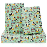 NEPOG Farm Cow Wrapping Paper for Boys Girls Kids, Cute Cow Farmhouse Tractor Farm Theme Design Green Birthday Paper 6 Sheets Folded Flat 20x28 inches per Sheet for Birthday Party Baby Shower NEPOG