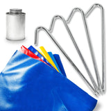 Cloud 9 Commercial Grade Crayon Castle Bounce House with Built-in Roof and Emergency Escape Hatch for Safety - 100% PVC 17' x 13' Bouncer - Inflatable Only Cloud 9